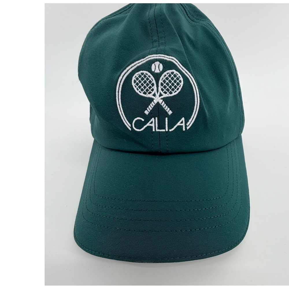 CALIA by Carrie Underwood Womens Tennis Cap Sea Green‎ White Adjustable Ponytail